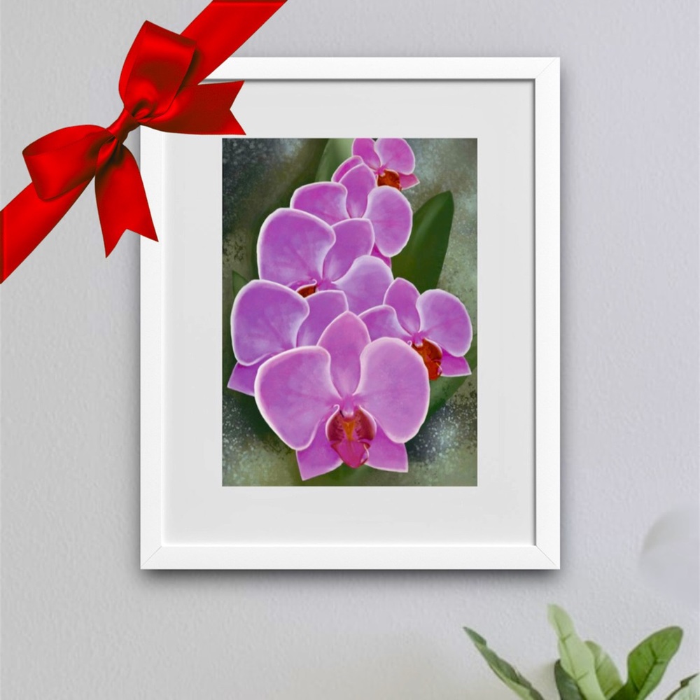 Hand-painted Orchid Artwork
